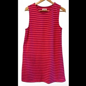 Celandine (Anthropologie) Two-Tone Pink Striped Sleeveless Cotton Dress Size M